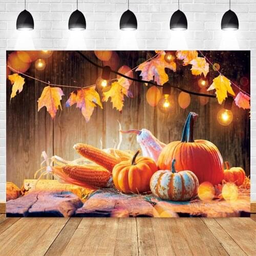 Yeele Autumn Backdrop Photocall Wood Board Glitter Pumpkin Photography Baby Photographic Background Photophone For Photo Studio