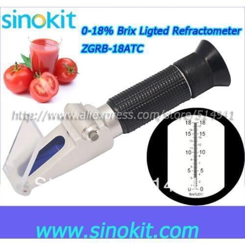 Supplier 0-18% Brix Lighted Refractometer ZGRB-18ATC