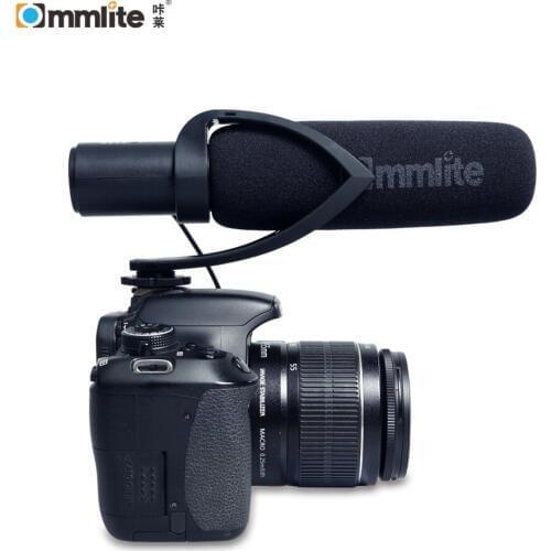 Commlite CoMica Electrit Super-Cardioid Directional Condenser Shotgun Video Microphone for Video Interview with Camera Camcorder