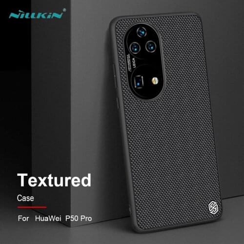 Textured Case For Huawei P50 Pro Cover Anti-Konck nylon fiber TPU solid PC Phone Fundas Covers For Huawei P50 Cases shell