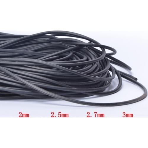5Meters 2mm 2.5mm 2.7mm 3mm FKM FPM Viton Seal round bar circle sealing strip o ring Fluorine rubber strip