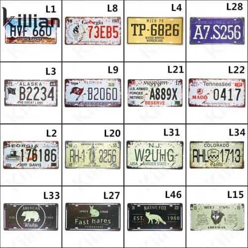 Vintage Metal Plaque Sign Personalized License Plate Custom Metal Decor Cartoon Metal Poster Home Decoration Bar Metal Plate