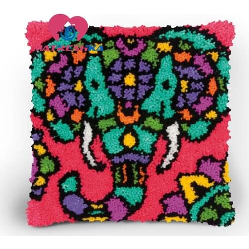 Carpet embroidery tapestry kits do it yourself latch hook pillow ladybugs for needlework carpet embroidery cushions home decor