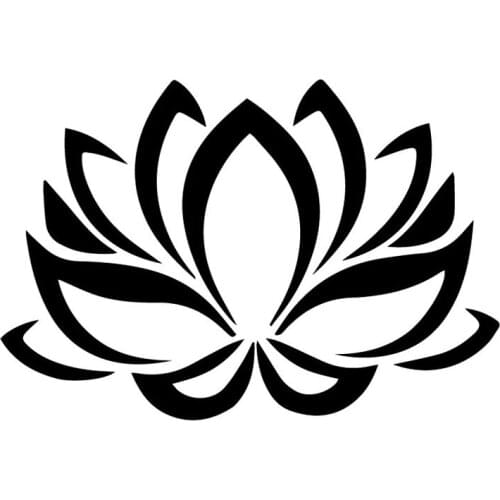 16.7X11.4CM LOTUS FLOWER Fashion Window Glass Decoration Car Sticker Decals