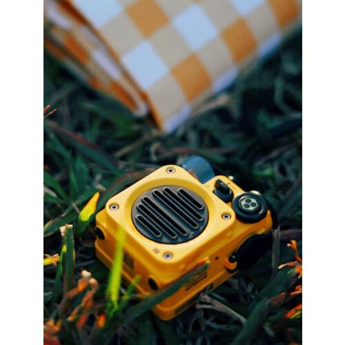Mao king Wild Mecha yellow wireless Bluetooth speaker radio MW-PVX outdoor sport portable metal AI smart mini speaker gift box