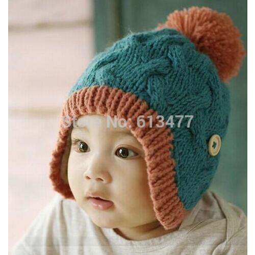 Winter Keep warm knitted hats for boy/girl/kits hats set,scarves, bug/bee infants caps beanine for chilld 2pcs/lot MC01