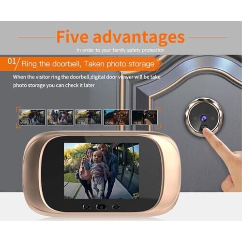 2.8 inch IR Night Vision Video Door Phone Long Time Standby Visual Peephole Viewer