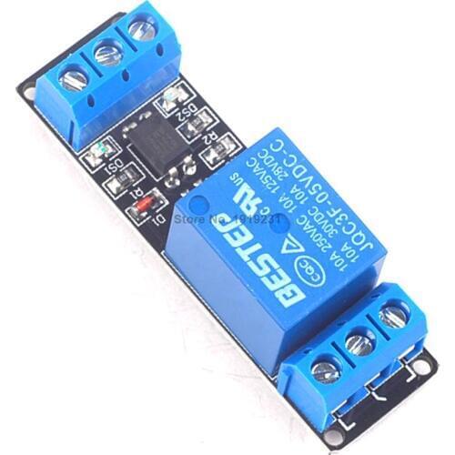 20PCS 5V 1 Channel Relay Module Optocoupler Isolation Low Level Trigger One Way Relay Module Control Board