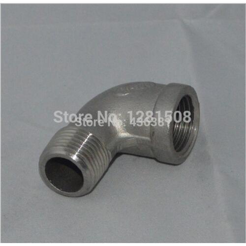 304 stainless steel 90 Degree Elbow - 1/2"FPT x 1/2"MPT , Home brew Hardware, Pipe fitting