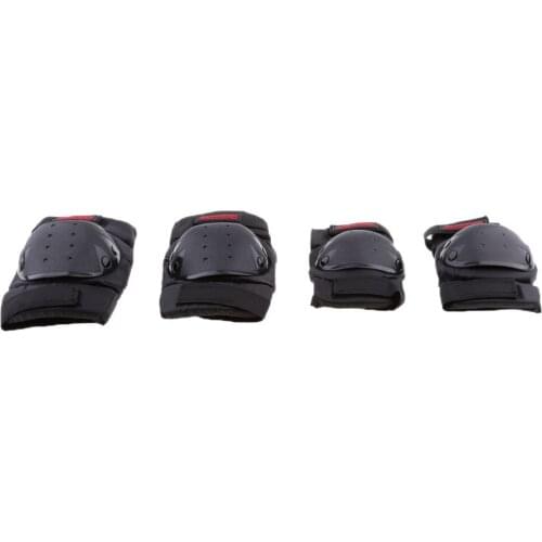 4Pcs Motorcycle Knee Elbow Protector Motocross Racing Knee Shin Guard Pads Protective Gear for Children & Adults