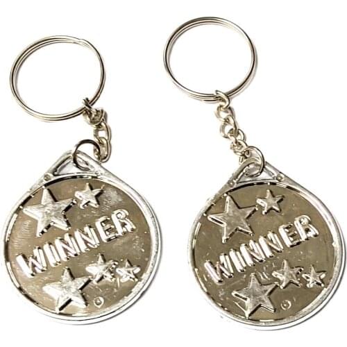 6X Key Ring Plastic No.1 Winner Badges E811 Pendants School Game Prize Birthday Party Favors Pinata Bag Filler Cup Cake Top Gift