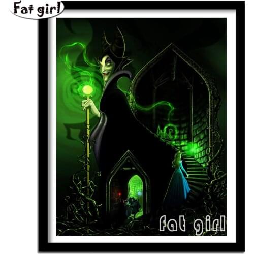 Diamond Embroidery Cross Stitch Fantasy Castle 5D Diy Diamond Painting Witch Cartoon Princess Full Square Round Mosaic Wall Art