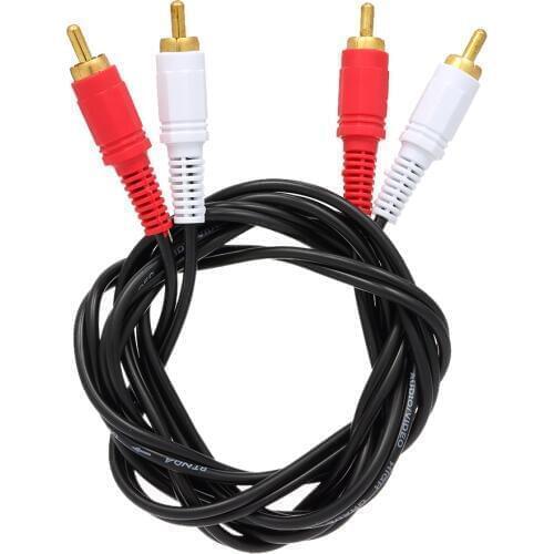 1.5 Meter Gold Plated RCA Audio Cable 2 RCA Male to 2 RCA Male AV Cable for DVD TV CD Sound Amplifier