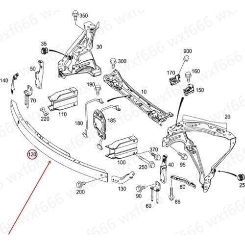 Car Front bumper iron Front bumper frame inner bar E280mer ced es-be nz2011-2014 Front bumper bone Anti-collision beam skeleton