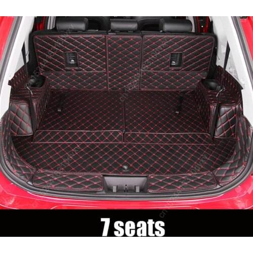 Car Styling PU Leather Rear Trunk Mat For Chery Tiggo 8 Plus 7 Seats 2021 Car Boot Mat Carpet Tray Protector Auto Accessoy