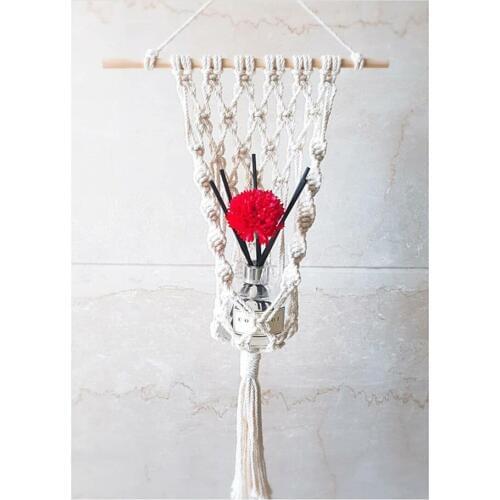 Bohemia Handmade Macrame Wall Hanging Pocket Decor Nordic Weaving Tapestry Flower Pots Girls Room Baby Indian Decor