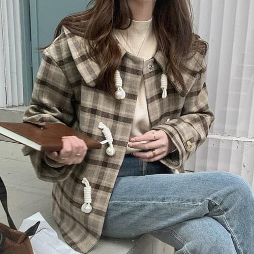 DISWEET Women's Plaid Coats