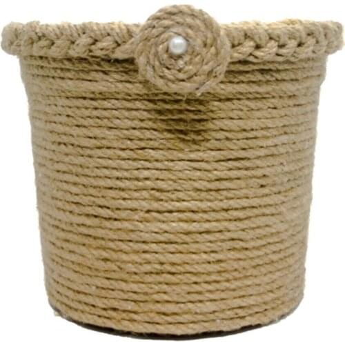 Straw Rope Embellishment 7.5 Liters Pot 24,5 X20 cm cylinder flower pot Decorative flower pots garden pots planters plant pot Flower pot garden decoration outdoor