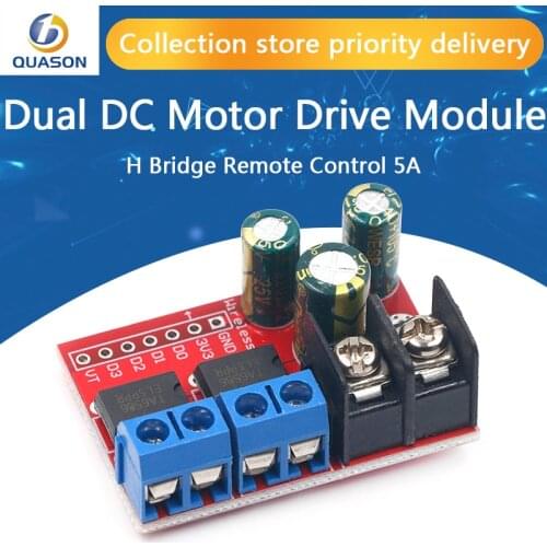 H Bridge Remote Control 5A 3V-14V Dual DC Motor Drive Module Voltage Reverse PWM Speed Regulation Double Super L298N 5AD