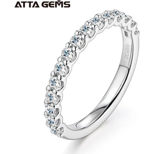 100% 925 Sterling Silver Wedding Rings Set For Women Sparking Moissanite Gemstone Diamonds Engagement Fine Jewelry