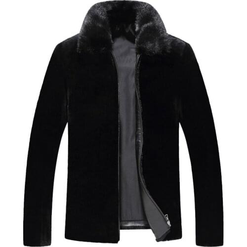 2020 Winter Jacket Men Pure Natural Sheepskin Coat Mens Real Sheep Shearing Fur Coats MY732