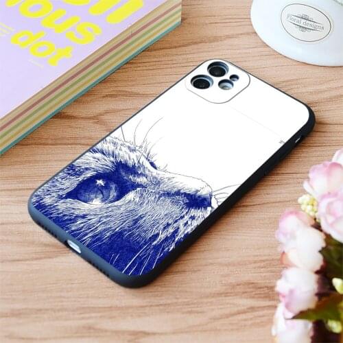 For iPhone Tabby Print Soft Matt Apple iPhone Case 6 7 8 11 12 Plus Pro X XR XS MAX SE
