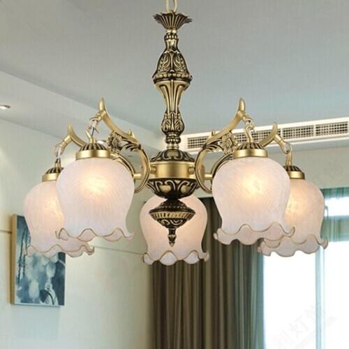 New Hot genuine zinc vintage bedroom lamp LED Chandelier lights Top novelty Indoor Lights wedding decoration kitchen lightMJ1118