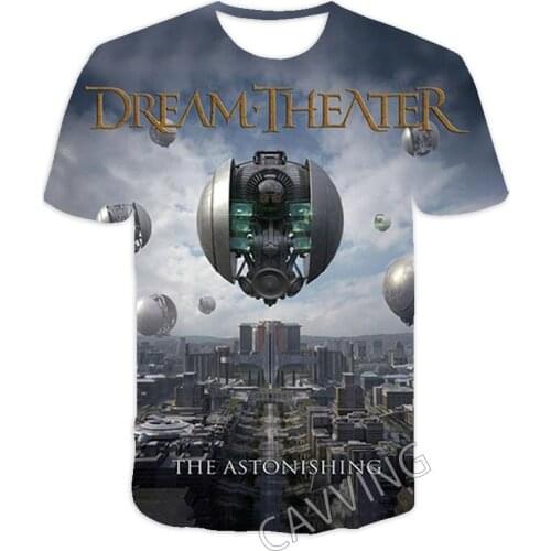 CAVVING 3D Printed Dream Theater Band Casual T-shirts Hip Hop Tee Shirts Harajuku Styles Tops Clothing for Men/women F02