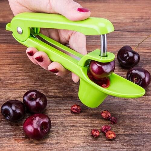 Cherry Olive Pitter Corer Fruit Core Remover Stoner Removal Easy Squeeze Grip Handheld Tool