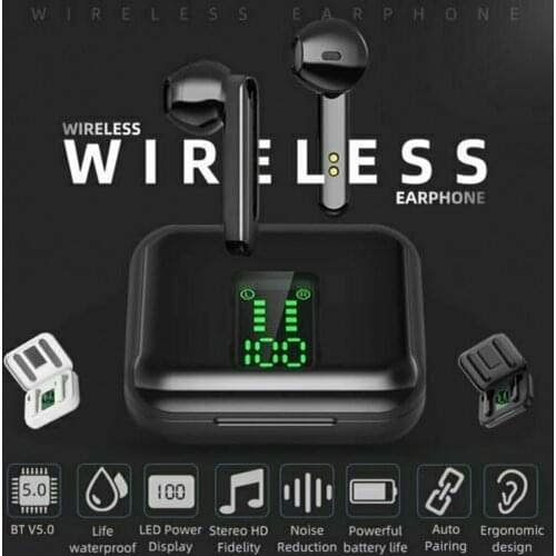 TWS Bluetooth Wireless Earphones 9D HiFi Touch Control Earphone Waterproof Game Music With Noise Reduction Mic handsfree Headset
