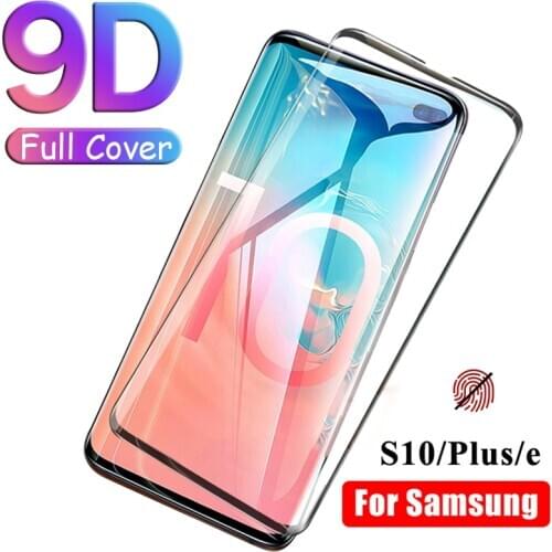 9D Curved For Samsung Galaxy S10 Plus e Tempered Glass On The For Samsung Galaxy S9 S8 Plus S 10 9 8 Note 9 8 Screen Protector