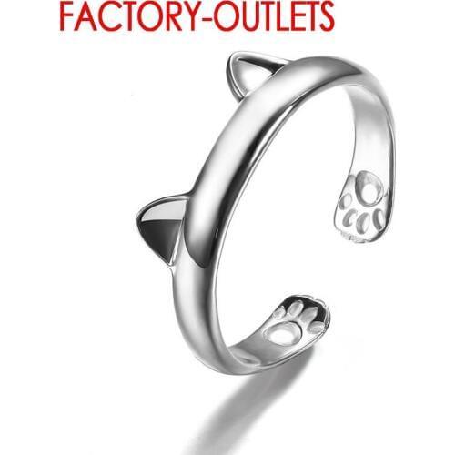 925 Sterling Silver Engagement Ring Resizable Classic Fashion Jewelry Best Gifts For Women Girls Wholesale