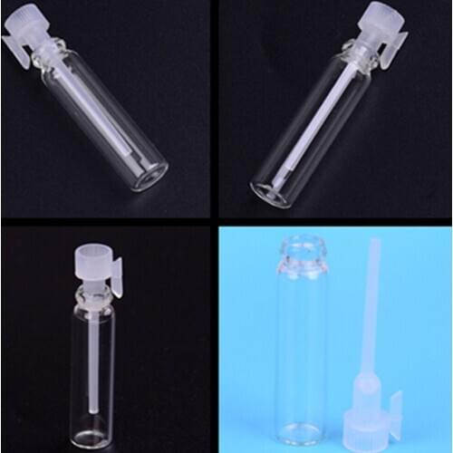 1ML 10/50 pcs/lot Mini Glass Perfume Small Sample Vials Perfume Bottle Empty Laboratory Liquid Fragrance Test Tube Trial Bottle