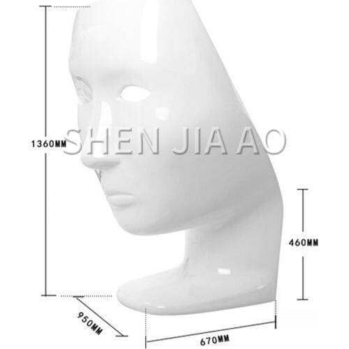 1PC Human Face-shaped Mask Chair Seat Shopping Mall Lobby Lounge Area Leisure Mask Chair Glass Steel Single Mask Sofa Chair