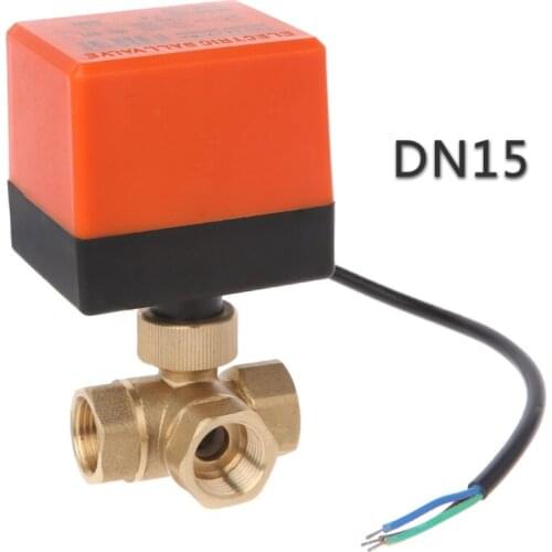 3 way motorized ball valve electric Three line two way control AC 220 DN15/20/25