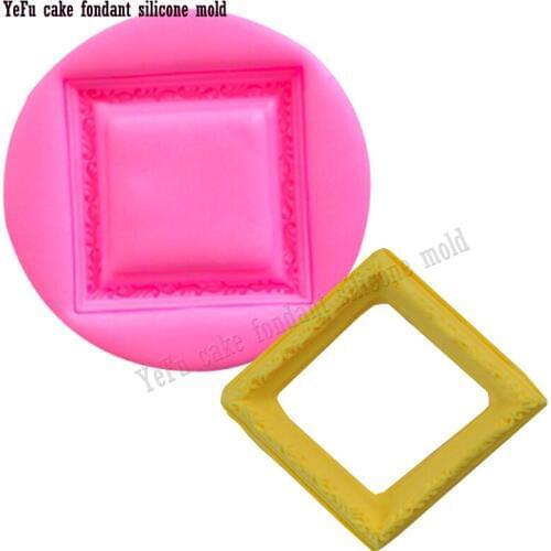 3D Classic Frame Silicone Mold Polymer Clay Sugarcraft Cake Decorating Miniature Food Molds F0855