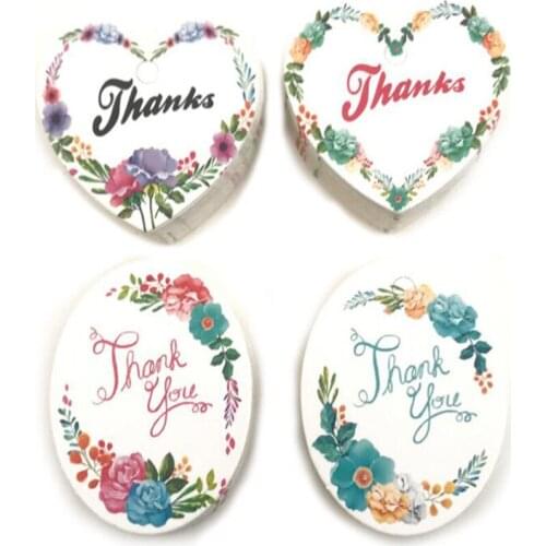 50pcs/lot Christmas Flower garden hanging sign Baking packaging decoration tag Cookie box gift wrapping decoration