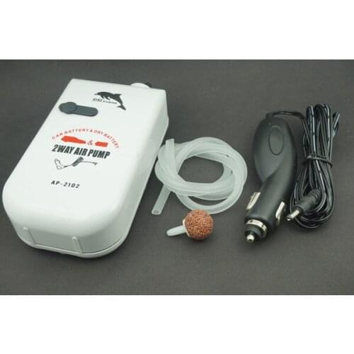 Free Shipping 5W Aquarium 12V Electric Air Pump Silent Rechargeable Battery Compressor Fish Oxygen Pump Fish Tank Supplies