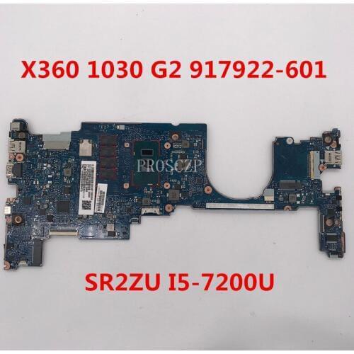 Free shipping For EliteBook X360 1030 G2 Laptop Motherboard 917922-601 6050A2848001-MB-A01 With SR2ZU I5-7200U CPU working well