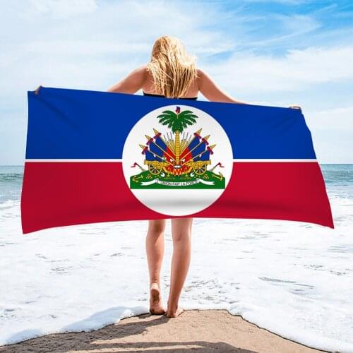 1Pcs Quicky-dry Microfiber Bath Towels Hawaii Brand 75*150cm Beach Towel Flag Pattern Large Sport Towels Camping Accessories