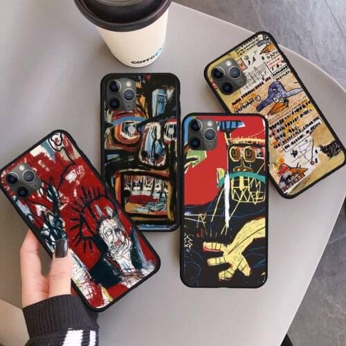 Jean Michel Basquiat Art Graffiti Phone Case for iPhone 11 12 pro MINI XS MAX 8 7 6 6S Plus X 5S SE 2020 XR