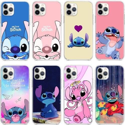 Lilo Stitch For Apple iPhone 12 11 Pro Max mini XS Max XR X 8 7 6 6S Plus 5S SE 2020 Transparent Phone Case