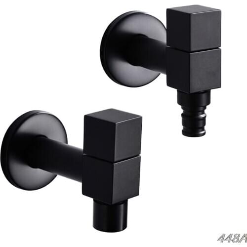 Black Copper Faucet Wall Mounted Washing Machine Mop Pool Tap for Bathroom New 2020