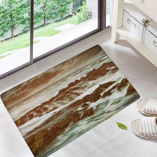 Flannel Floor Mats Living Rooms Anti-slip Carpet for Home Balcony Bedroom Kitchen Bathroom Rug Welcome Mats Front Door