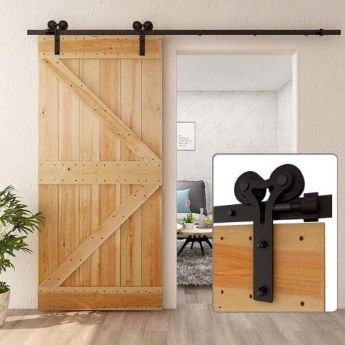 JACHOR Y-Shaped 4-16FT Sliding Barn Door Hardware Top Mounted Track System Door Hanger Slides Set for Single Door
