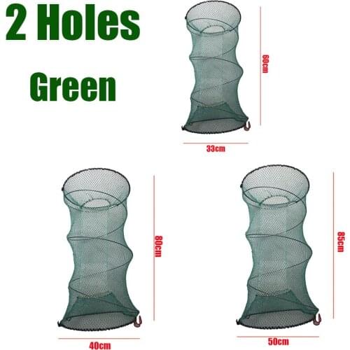 Fish crab trap network cages fishing cast nets shrimp nylon netting Automatic Fishing Cage Foldable Trap Cast Net Folding