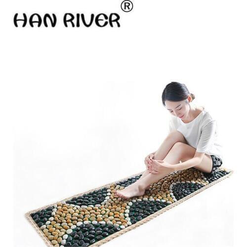 HANRIVER 150 * 40 cm natural pebbles pedicure foot massager go bai maji stone gravel road refers to linking piece carpet mat