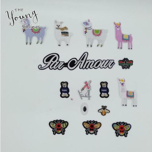 Fashion Cartoon Embroidery Hot melt adhesive patches Stickers Iron on patch badges DIY Sewing Clothing Accessories C6382-C6399