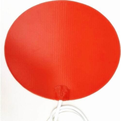 Diameter 270*1.5mm Heat Bed for 3d Printer silicone rubber heater 220v 580w adhesive 1 side 100k thermistor 500mm lead wire