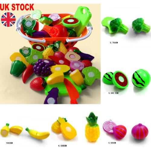 New Child Pretend Cutting Set Gift Role Play Kitchen Fruit Vegetable Food Toys